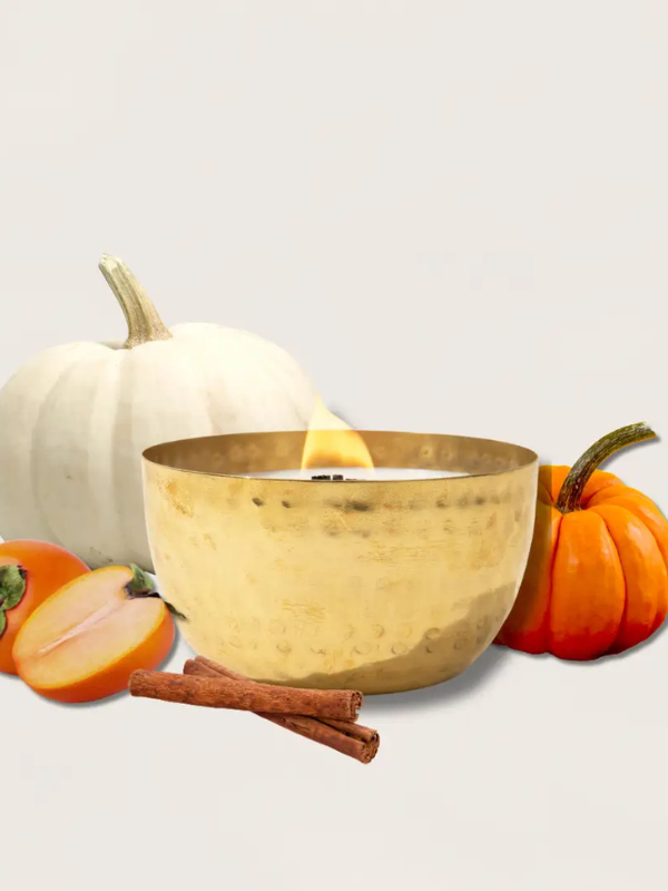 Woodwick 14oz Brass Bowl Candle