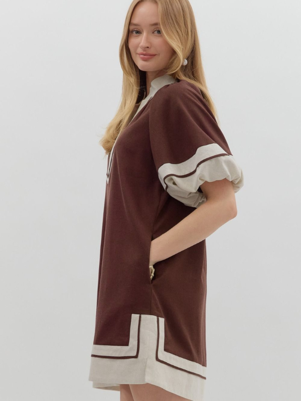 Chocolate Collar Dress