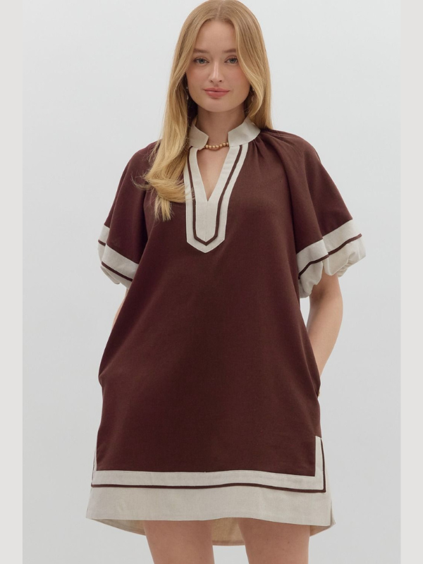 Chocolate Collar Dress