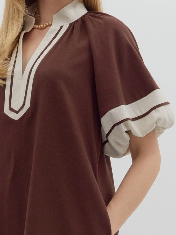 Chocolate Collar Dress