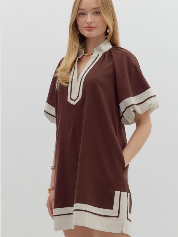Chocolate Collar Dress