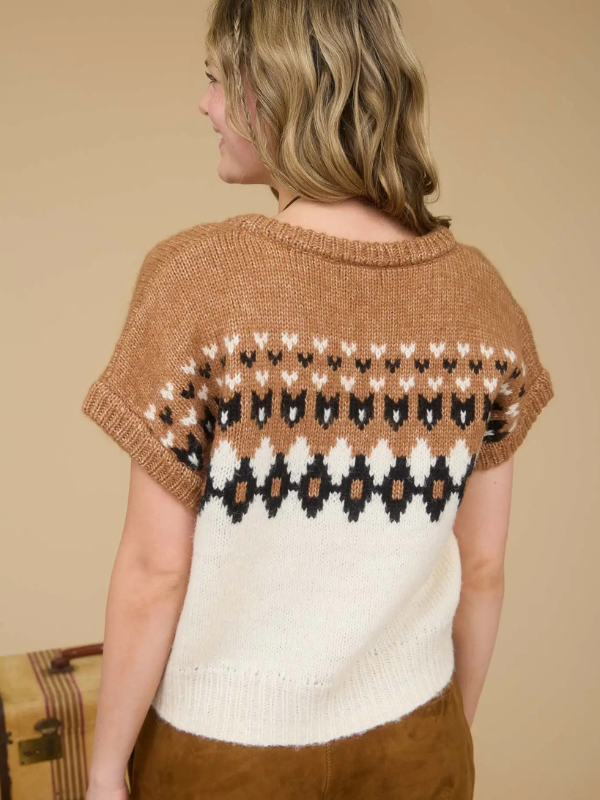 Fair Isle Short Sleeve Sweater
