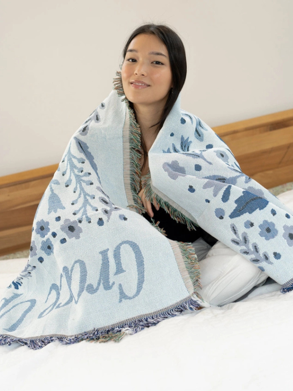 Grace Upon Grace Throw Blanket
