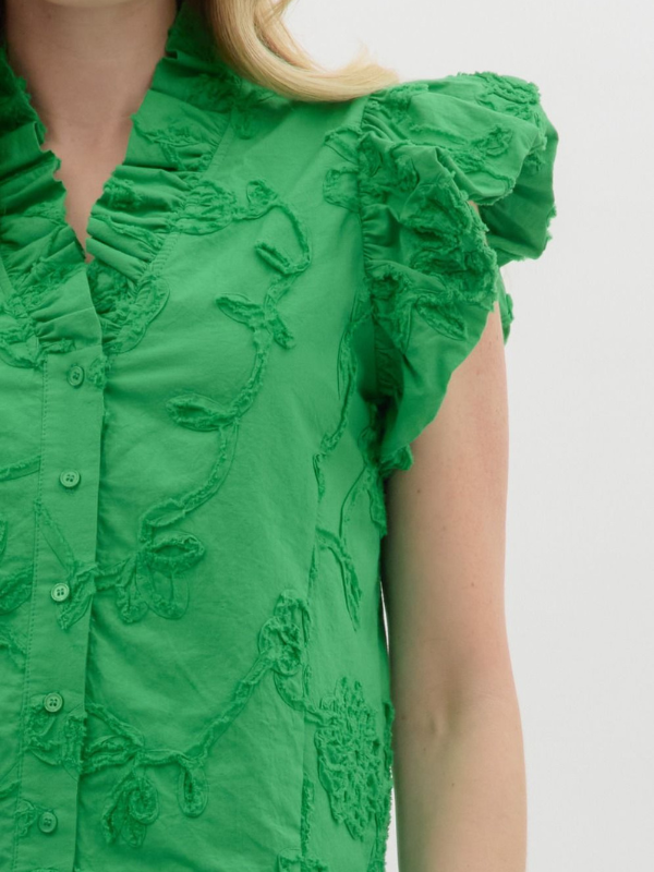 Green Texture Flower Top