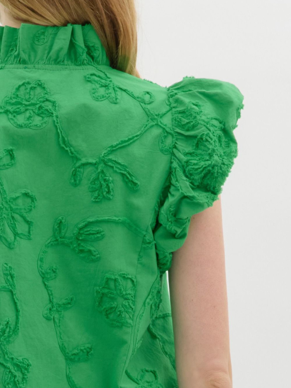 Green Texture Flower Top