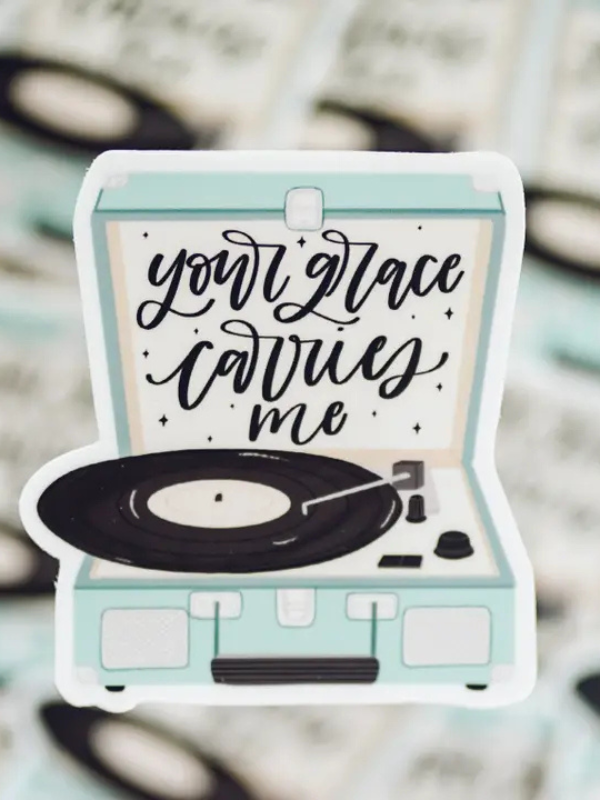 Your Grace Carries Me Sticker