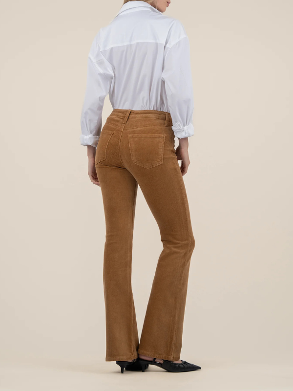 Ana High Rise Fab Ab Flare Corduroy - Camel