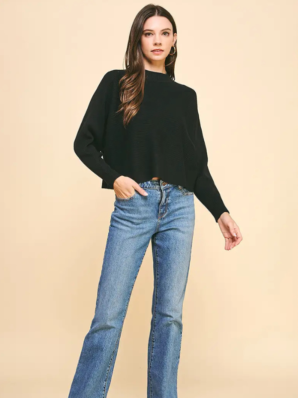 Black Cropped Sweater