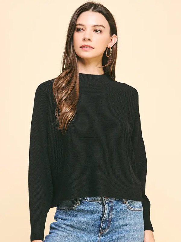 Black Cropped Sweater