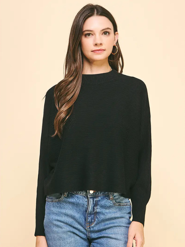 Black Cropped Sweater