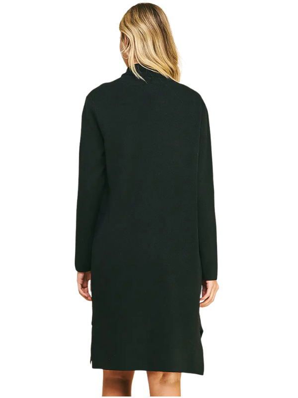 Black Open Knit Cardigan