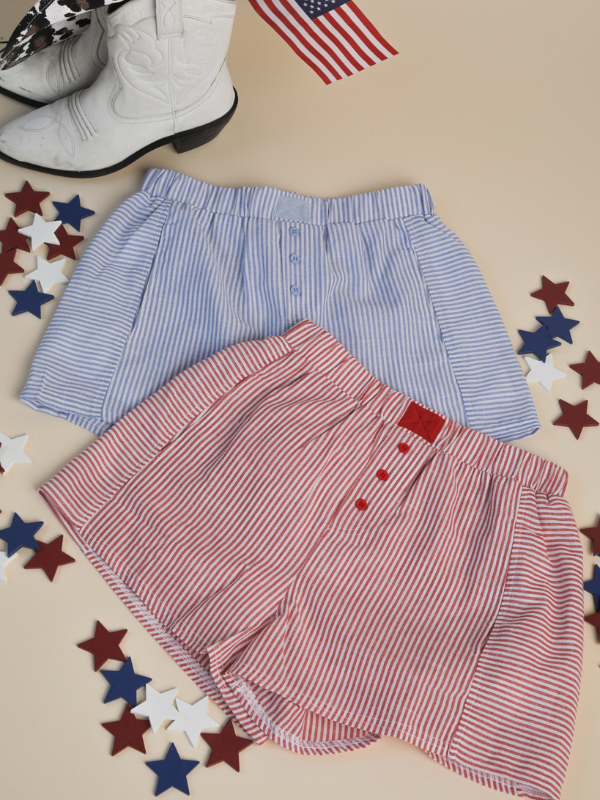 Blue Striped Boxer Shorts