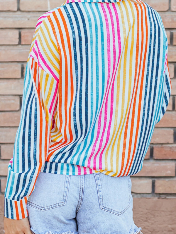 Bright Stripe Button Up Shirt