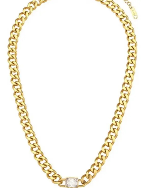 Chain w/ Diamond Pendant Necklace
