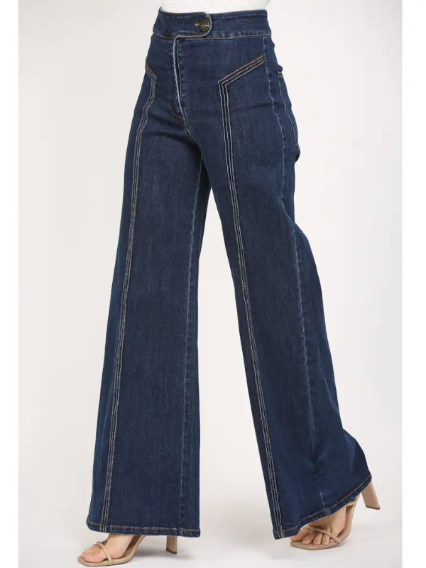 Blue jeans on a white background