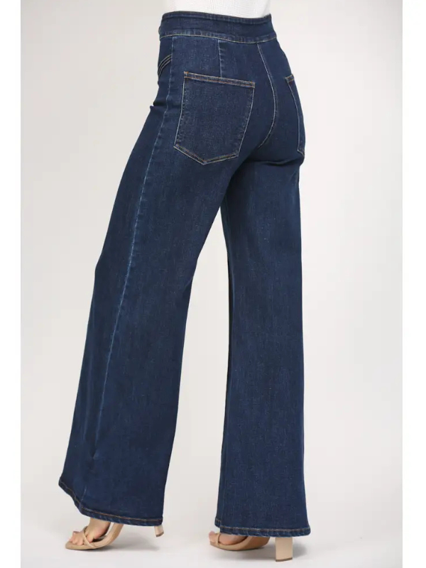 Blue jeans on a white background