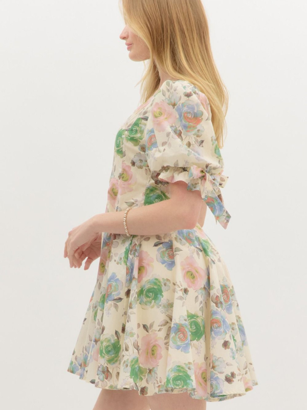 Ecru Watercolor Dress