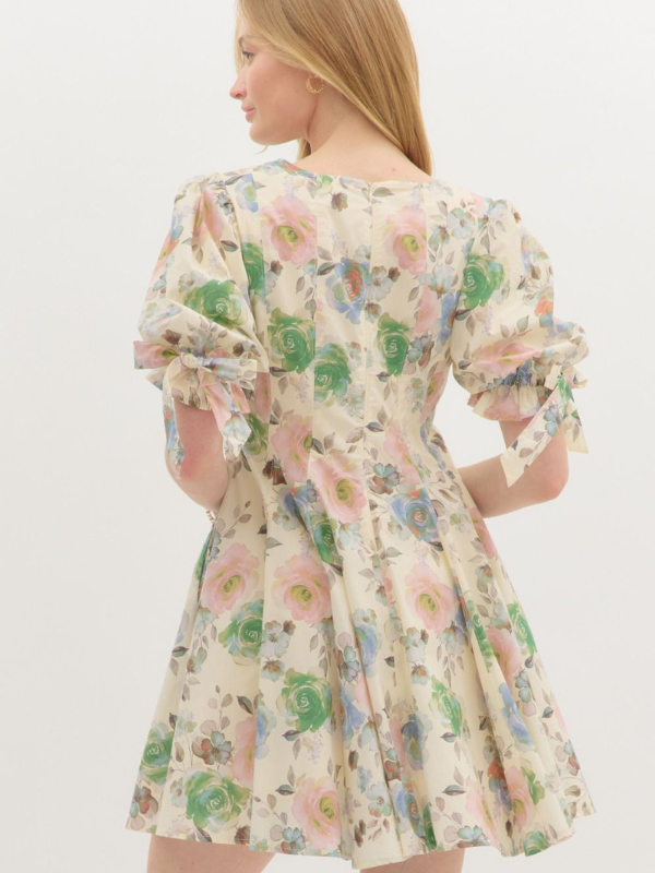 Ecru Watercolor Dress