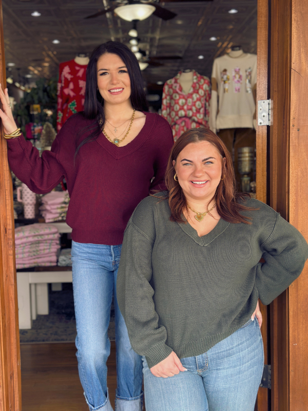 Maroon Exposed Seam Sweater