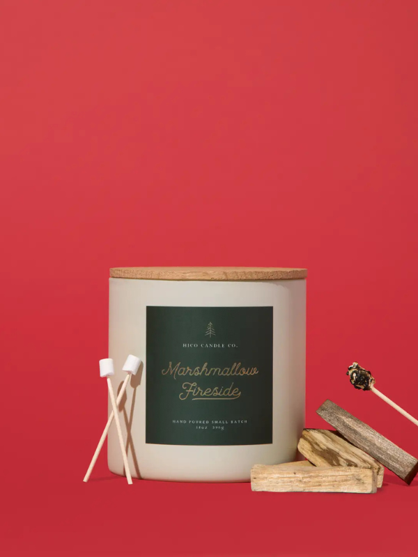marshmallow fireside candle
