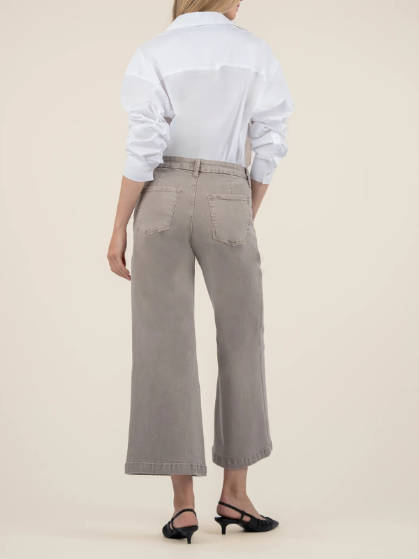 Meg High Rise Fab Ab Wide Leg - Coffee Cream