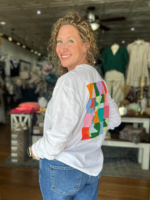 Merry & Bright Long Sleeve Christmas Tee