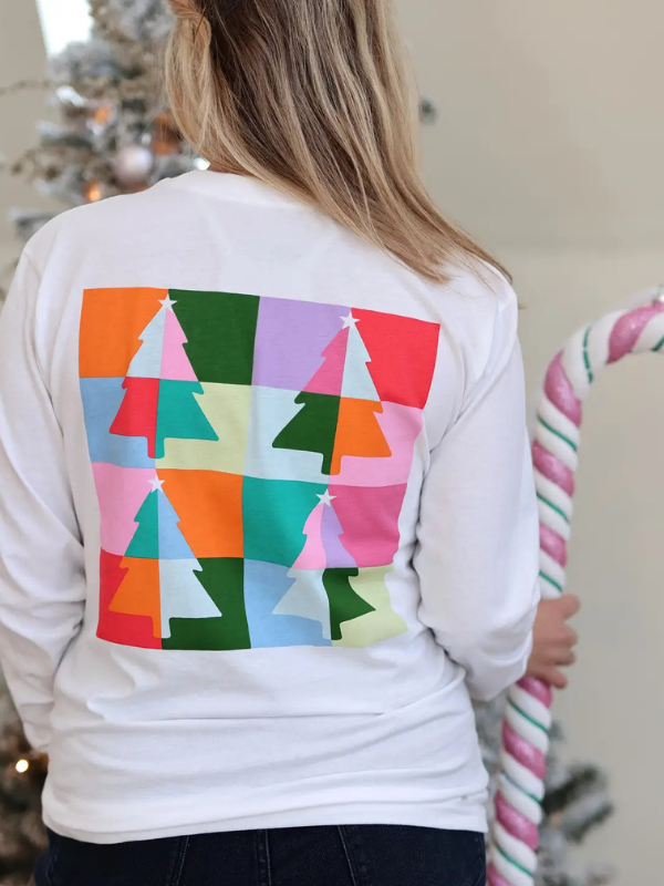 Merry & Bright Long Sleeve Christmas Tee
