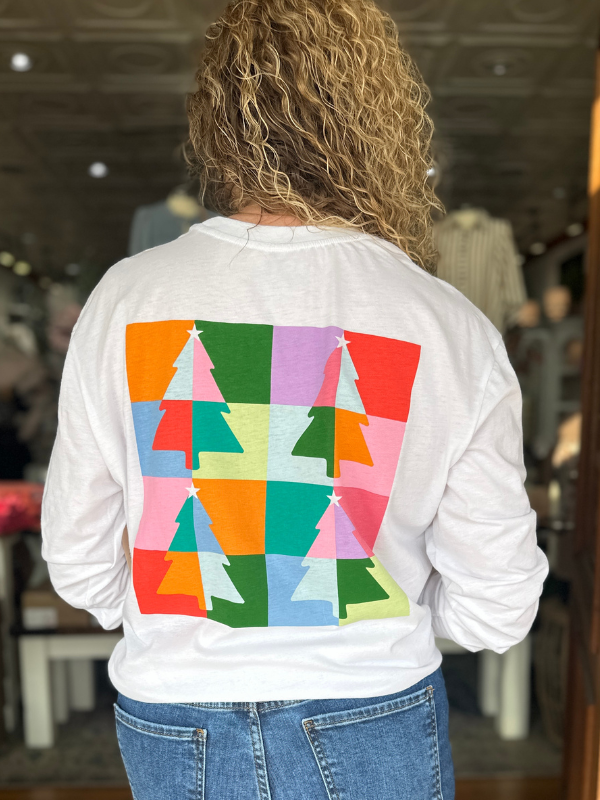 Merry & Bright Long Sleeve Christmas Tee