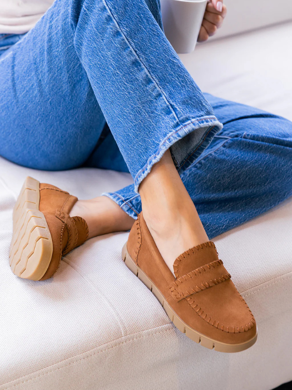 Natalee Loafer - Tan Suede