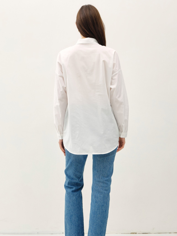 Off White Oversized Button Up Shirt