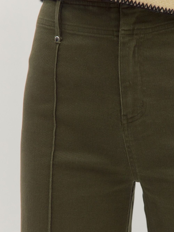 Olive Cropped Pants