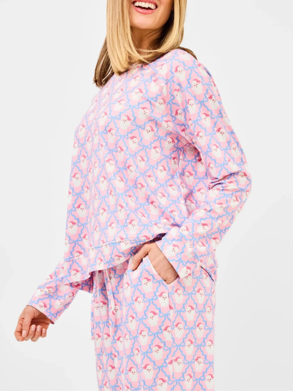 Santa baby bow pajamas