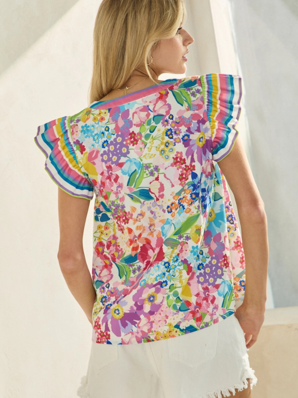 Spring Bloom Floral Top