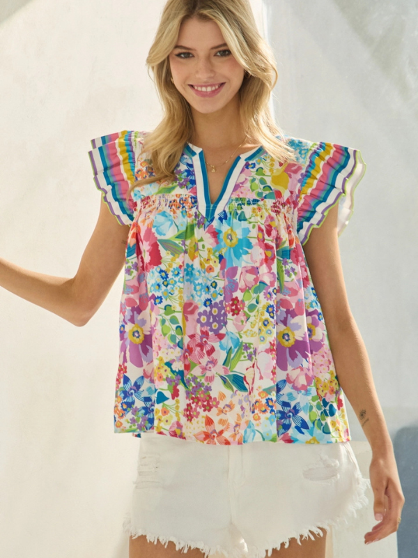 Spring Bloom Floral Top