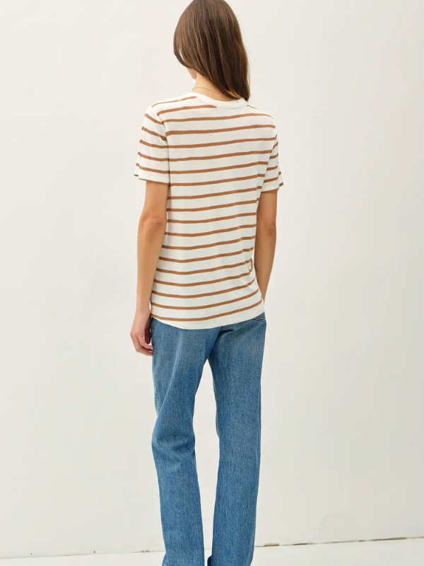 Striped Linen Relaxed Tee