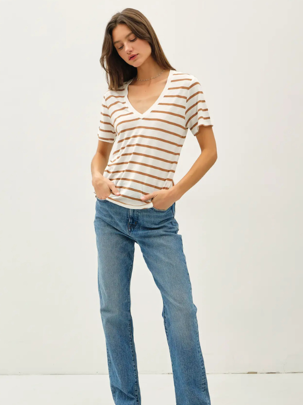 Striped Linen Relaxed Tee
