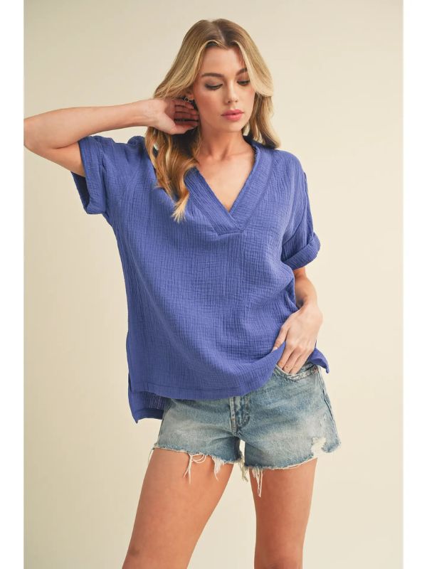 Trudie Top - Blue Billow