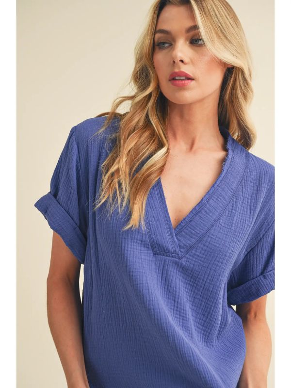 Trudie Top - Blue Billow