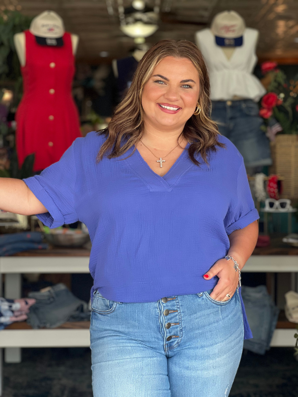 Trudie Top - Blue Billow