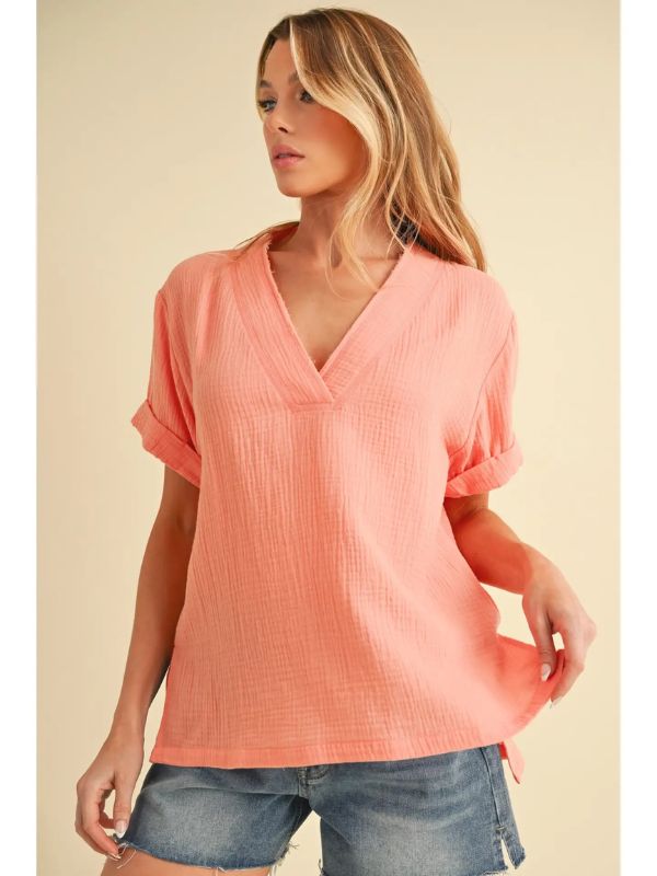 Trudie Top - Coral
