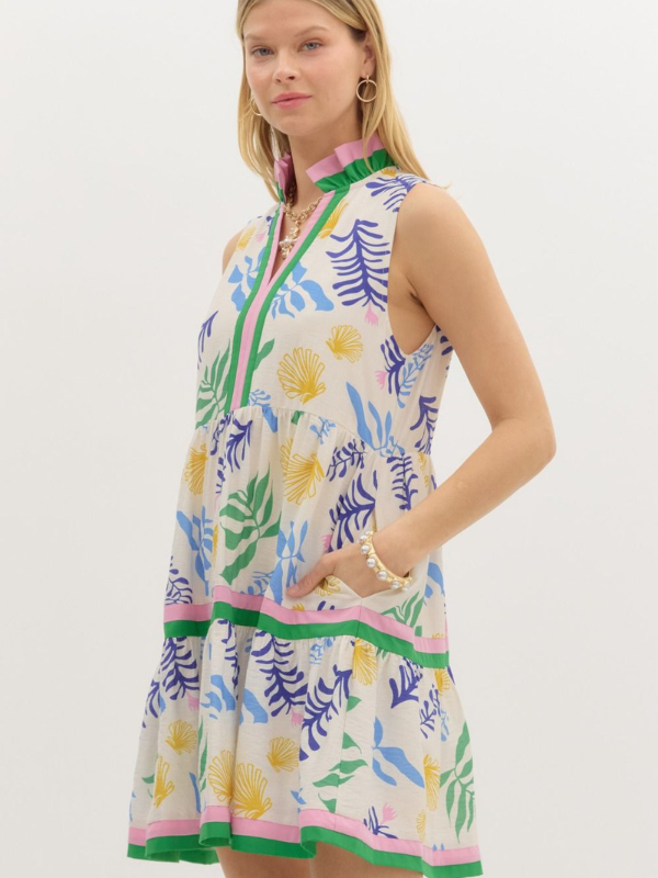 Under the Sea Tiered Mini Dress
