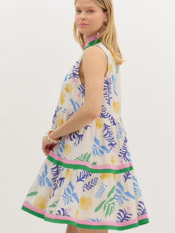 Under the Sea Tiered Mini Dress