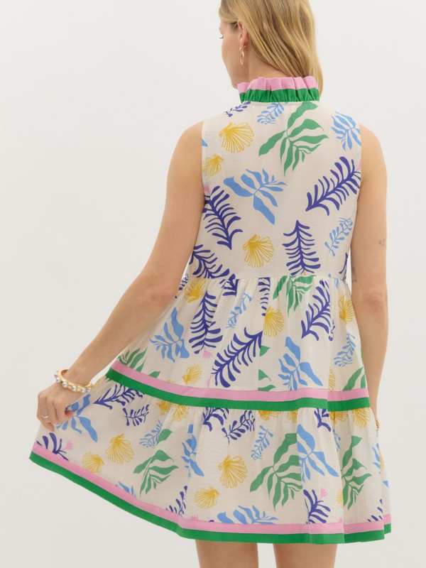Under the Sea Tiered Mini Dress