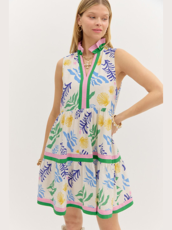 Under the Sea Tiered Mini Dress