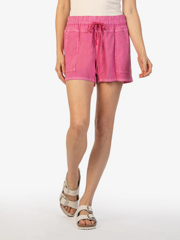 Christina Drawcord Shorts - Neon Pink