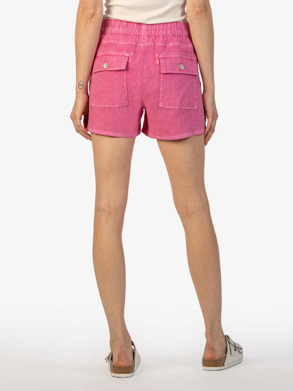 CHRISTINA-SHORT W/DRWCRD & PORKCHOP PKTS - NEON PINK - Themasonboutique