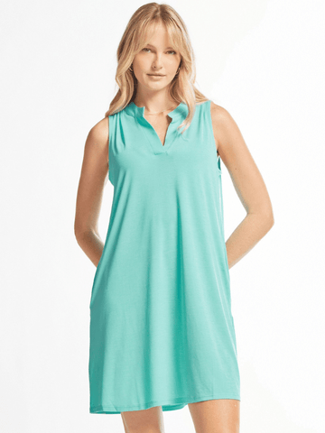 The Lizzy Tank Top Dress- Neon Blue