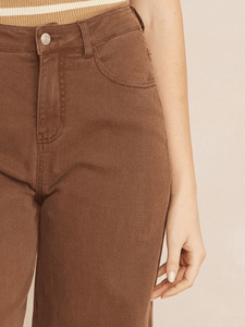 Brown Cropped Pants