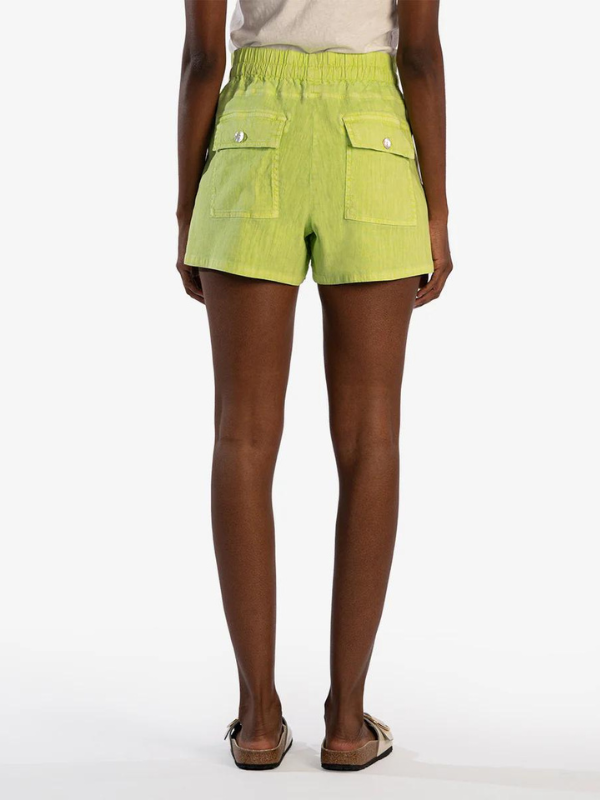 CHRISTINA-SHORT W/DRWCRD & PORKCHOP PKTS - LIME - Themasonboutique