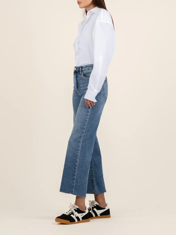 Meg High Rise Fab Ab Wide Leg Raw Hem - Gripping - Themasonboutique